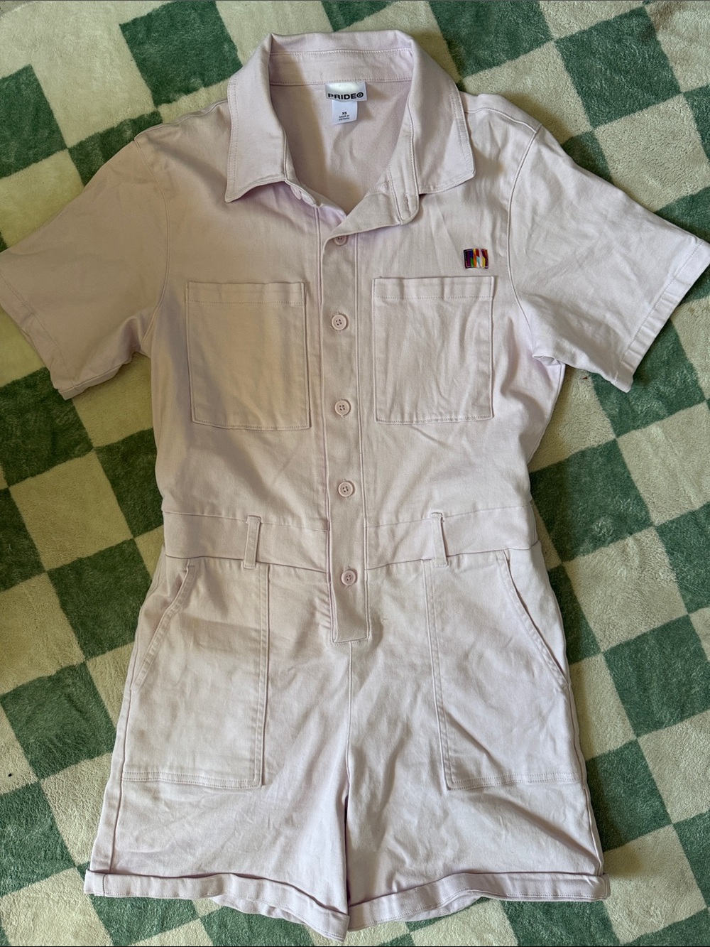Pride Short Sleeve One-Piece Romper in Light Lavender